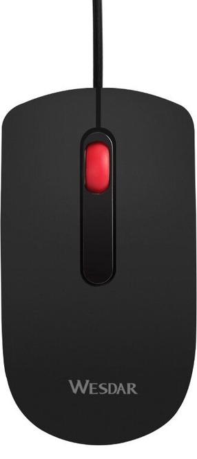 Kompiuterio pelė Wesdar X18, usb / ps/2 laidas, juoda
