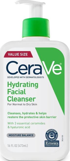 Veido prausiklis Cerave Hydrating Cleanser, 473 ml