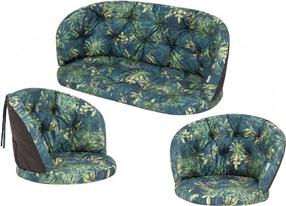 Lauko baldų pagalvių rinkinys Hobbygarden Amanda Prestige CAPZIT7, tamsiai žalia/žalia, 150 x 50 cm