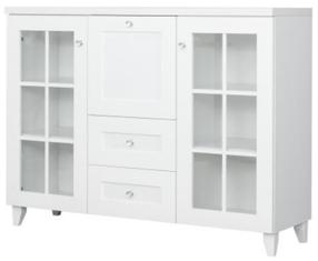 Pastatoma lentyna Bodzio Majorka MA29-BI, balta, 134 cm x 44 cm x 103 cm