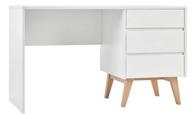 Rašomasis stalas su stalčiais Pinio Swing, baltas