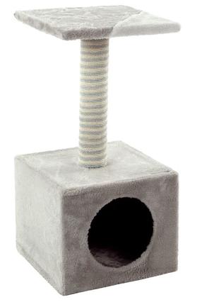 Kačių draskyklė su nameliu Flamingo Cary, 30 cm x 30 cm x 61 cm