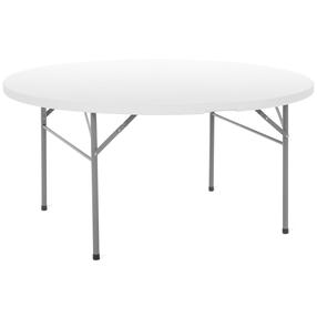 Stovyklavimo stalas Catering, baltas, 150 cm x 150 cm x 74 cm