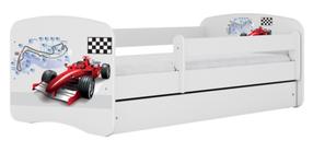 Vaikiška lova viengulė Kocot Kids Babydreams Formula, balta, 80 x 160 cm, su patalynės dėže, su čiužiniu