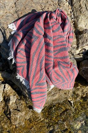  Paplūdimio rankšluostis Foutastic Carnival 192DCH1573, raudonas, 170 cm x 90 cm