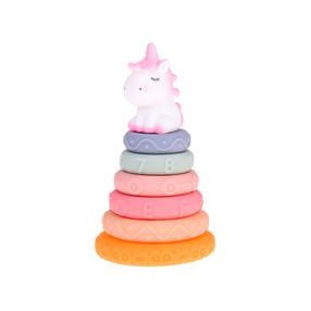 Edukacinė piramidė Jokomisiada, 18 cm, įvairių spalvų, 6 vnt.