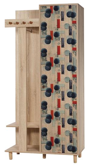 Prieškambario baldų komplektas Kalune Design Garmanto 90-520, vidaus, įvairių spalvų/sonoma ąžuolo