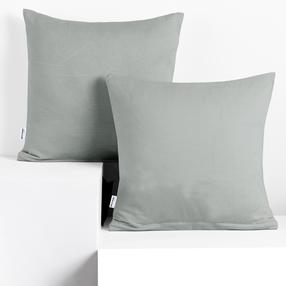 Pagalvės užvalkalas Restilo Amber, sidabro/pilka, 80 cm x 80 cm, 2 vnt.