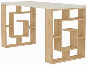 Rašomasis stalas Kalune Design Maze 855DTE3835, ąžuolo/balta