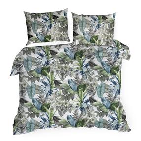 Patalynės užvalkalų komplektas Davos, baltas/žalias, 200 x 220 cm