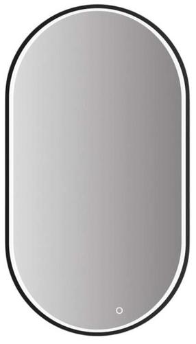 Veidrodis Vento Perugia, su apšvietimu, kabinamas, 50 cm x 90 cm, juoda