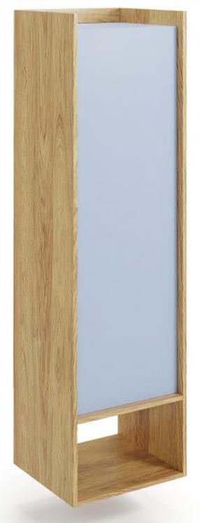 Pakabinama spintelė Mobius Regal 1D, ąžuolo/šviesiai mėlyna, 41 cm x 50 cm x 179 cm