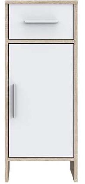 Pastatoma lentyna Forte L/R, ąžuolo/balta, 34.4 cm x 33.2 cm x 82.9 cm