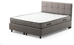 Lova dvigulė Kalune Design Vitalia, 150 x 200 cm, šviesiai pilka, su čiužiniu, su grotelėmis