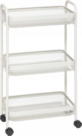 Serviravimo vežimėlis 5five Mayaj, 46.5 cm x 79.6 cm, 26.5 cm, Balta/Juoda