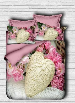 Patalynės užvalkalų komplektas Mijolnir 178PRL1126, baltas/rožinis, 160 x 220 cm