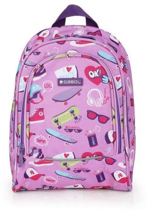 Vaikiška kuprinė Gabol Roller 11G232505, rožinė/violetinė, 24 cm x 10 cm x 30 cm