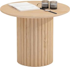 Kavos staliukas Home4you Cindy, ąžuolo, 50 cm x 50 cm x 40 cm