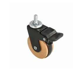 Baldų ratukas Siso Hadrian, Ø 6.2 cm, su stabdžiu, ruda/juoda