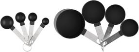 Matavimo šaukštų rinkinys Maku 626371, 6 cm, juoda/plieno