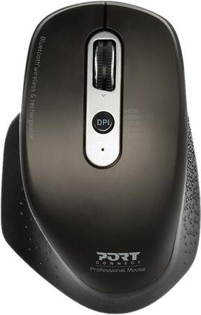 Kompiuterio pelė Port Designs Office Executive, juoda/pilka