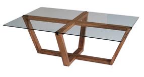 Kavos staliukas Kalune Design Amalfi, riešuto, 105 cm x 65 cm x 35 cm