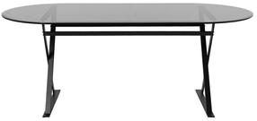 Valgomojo stalas Miloo Chelsea, juodas, 190 cm x 90 cm x 76 cm