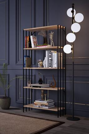 Pastatoma lentyna Kalune Design Verona 379VLV1311, ruda/juoda, 26 cm x 72 cm x 150 cm