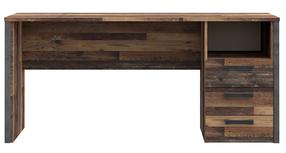 Rašomasis stalas Forte Clif Roller Right, pilka/tamsiai ruda