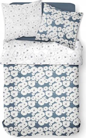 Patalynės užvalkalų komplektas TODAY Poppies, mėlynas/baltas, 220 x 240 cm