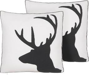 Kalėdinė dekoratyvinė pagalvėlė Shumee Shadrack, balta/juoda, 45 cm x 45 cm, 2 vnt.