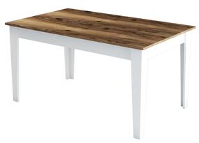 Stalas Kalune Design Milan 520, balta/riešuto, 88 cm x 145 cm x 75 cm