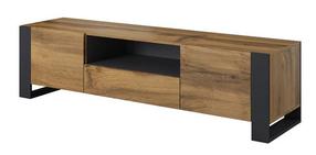 TV staliukas Cama Meble Wood, antracito/ąžuolo, 180 cm x 44 cm x 48 cm