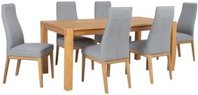 Valgomojo komplektas Home4you K840017, pilkas/ąžuolo