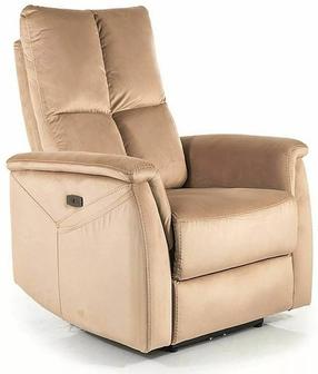 Masažinis krėslas Neptun M Velvet, smėlio, 94 cm x 76 cm x 96 cm