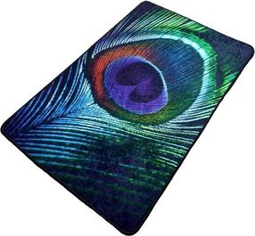 Vonios grindų kilimėlis Foutastic Peacock 359CHL4474, įvairių spalvų, 100 cm x 80 cm