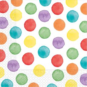 Popierinės servetėlės DOTS, 33 cm x 33 cm, įvairių spalvų, 20 vnt.