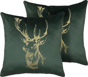 Dekoratyvinė pagalvėlė Shumee Blitzen, žalia, 45 cm x 45 cm, 2 vnt.