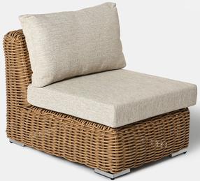 Lauko modulinės sofos elementas Miloo Home Invest International, rudas/rusvai gelsva, 1 vietų