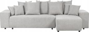 Kampinė sofa - lova Beliani Luspa, šviesiai pilka, dešininė, 294 x 130 cm x 71 cm