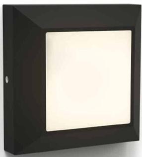 Sieninis lauko šviestuvas Lutec Helena, 4.5W, LED, IP54, juodas, 10.1 cm x 10.1 cm