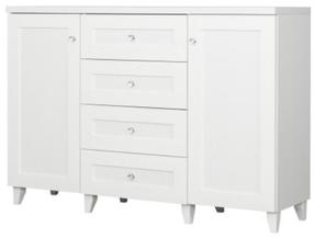 Pastatoma lentyna Bodzio Majorka MA28-BI, balta, 150 cm x 44 cm x 103 cm