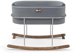 Lopšys kūdikiams viengulė Kalune Design Hier 676HDS1126, pilka/chromo, be patalynės dėžės, su čiužiniu