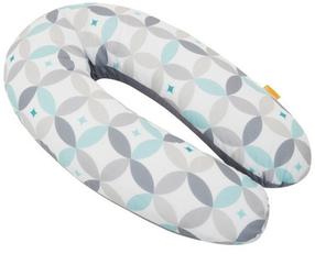 Pagalvė nėščiosioms Badabulle Feathers, balta/žalia/pilka