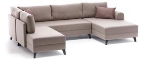 Kampinė sofa Hanah Home Belen, kreminė, 202 x 300 cm x 75 cm
