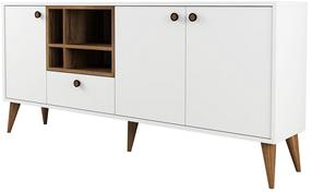 Komoda Kalune Design Napoli 845HCT5337, balta, 35 cm x 180 cm x 81 cm