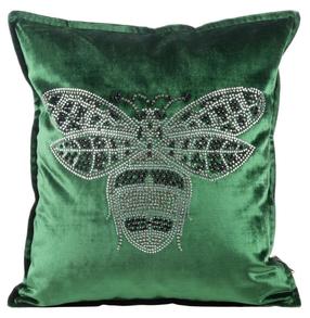Dekoratyvinės pagalvėlės užvalkalas JWE-04, tamsiai žalia, 45 cm x 45 cm