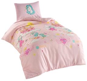 Vaikiškas patalynės užvalkalų komplektas Mijolnir Unicorn Dreams, mėlyna/balta/geltona, 140 x 200 cm