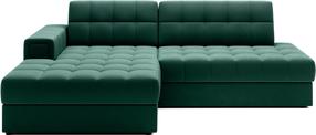 Kampinė sofa - lova Blezalt Lukso, žalia, kairinė, 240 x 150 cm x 82 cm