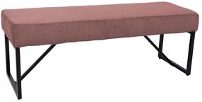 Prieškambario suoliukas Home4you Myla, rožinis, 110 cm x 36 cm x 42 cm